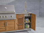 NewAge Outdoor Kitchens Stainless Steel Louvered Doors 16 in. Sink Cabinet-65625-Garage Giant 