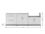 NewAge Outdoor Kitchens Stainless Steel 3-Piece Cabinet Set with 3-Drawer, Bar and Grill Cabinet-67446-Garage Giant 