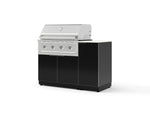 NewAge Outdoor Kitchens Outdoor Grill Island Aluminum 4-Piece Cabinet Set with 1 Door, Grill Cabinet, Performance Grill and Countertop - (Liquid Propane) | Garage Giant 