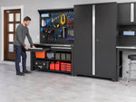 NewAge Garage Cabinets Pro Series 5-Piece Cabinet Set with Tool, Wall Cabinet, Locker, 78 in. Workstation, and Pegboard Accessories Kit-32650-Garage Giant 
