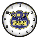 Collectable Sign and Clock Richfield Gasoline Backlit Wall Clock-1502585-Garage Giant 