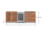 NewAge Outdoor Kitchens Stainless Steel 3-Piece Cabinet Set with 3-Drawer, 2-Door Cabinet and Fridge-67587-Garage Giant 