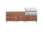 NewAge Outdoor Kitchens Stainless Steel 5-Piece Cabinet Set with Casters and 3 Drawer, Bar, Grill Cabinet, Platinum Grill, Countertop-72671-Garage Giant 