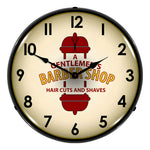 Collectable Sign and Clock A Gentleman's Barber Shop Backlit Wall Clock-1601618-Garage Giant 