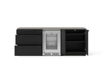 NewAge Outdoor Kitchens Stainless Steel 5-Piece Cabinet Set with 3-Drawer, 2-Door Cabinet, Countertops and Fridge-73863-Garage Giant 