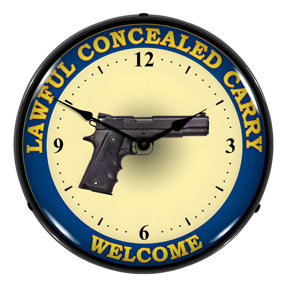 Collectable Sign and Clock Lawful Concealed Carry Backlit Wall Clock-1602636-Garage Giant