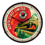 Collectable Sign and Clock Northern Pacific Backlit Wall Clock-1603639-Garage Giant 
