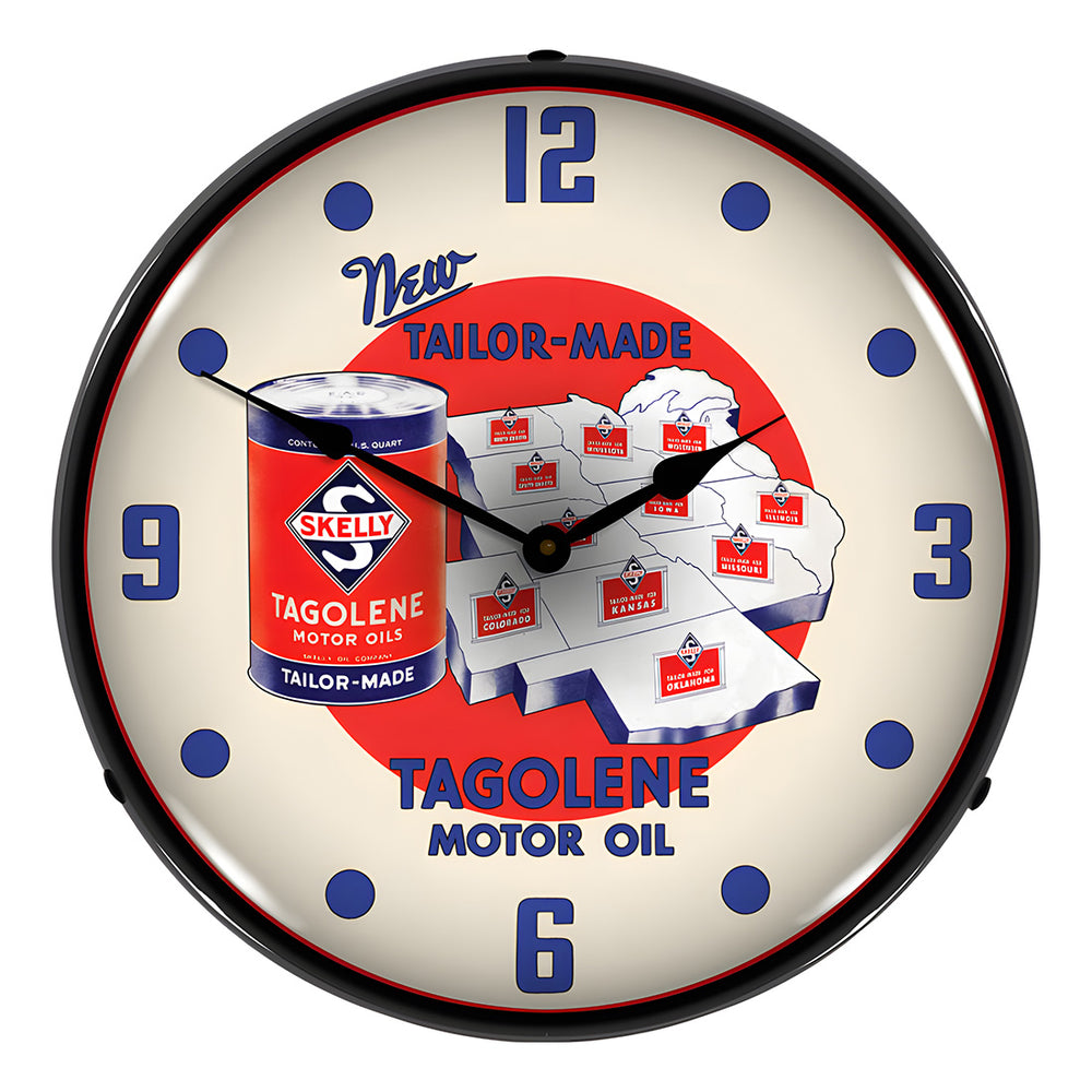 Collectable Sign and Clock Skelly Motor Oil Backlit Wall Clock-1611675-Garage Giant