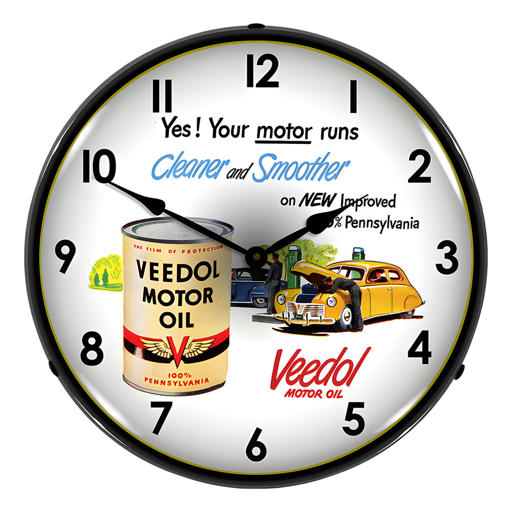 Collectable Sign and Clock Skelly Motor Oil Backlit Wall Clock - Thumbnail 3