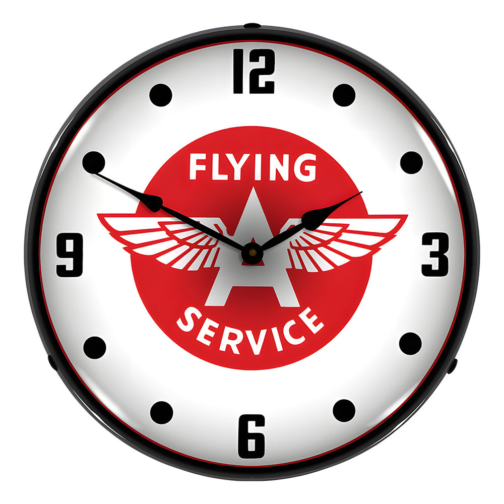 Collectable Sign and Clock Flying A Service Backlit Wall Clock-1612690-Garage Giant