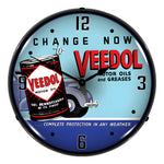 Collectable Sign and Clock Veedol Oil and Grease Backlit Wall Clock-1612692-Garage Giant 