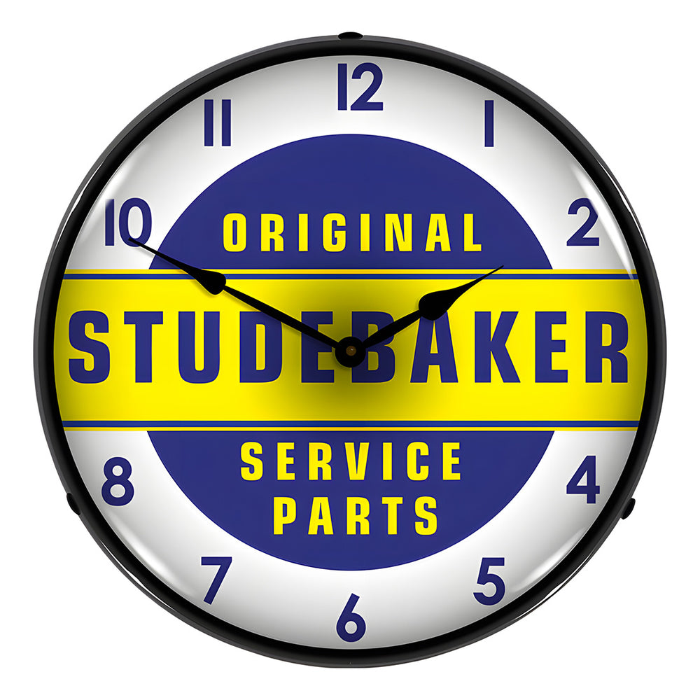Collectable Sign and Clock Original Studebaker Service Parts Backlit Wall Clock-1612693-Garage Giant