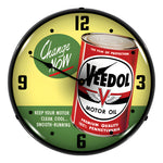 Collectable Sign and Clock Veedol Change Oil Now Backlit Wall Clock-1612694-Garage Giant 