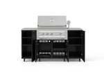 NewAge Outdoor Kitchens Outdoor Grill Island Aluminum 6-Piece Cabinet Set with Casters and 1 Door, Grill Cabinet, Platinum Grill, Countertops 