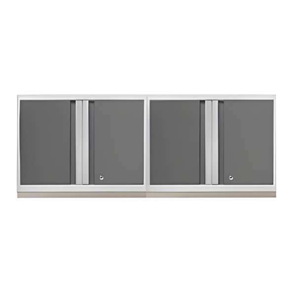 NewAge Garage Cabinets 2 x PRO Series Platinum Wall Cabinets-52400-2-Garage Giant