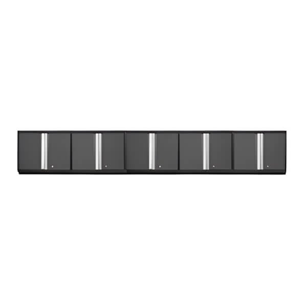 NewAge Garage Cabinets 5 x PRO Series Grey Wall Cabinets-52000-5-Garage Giant