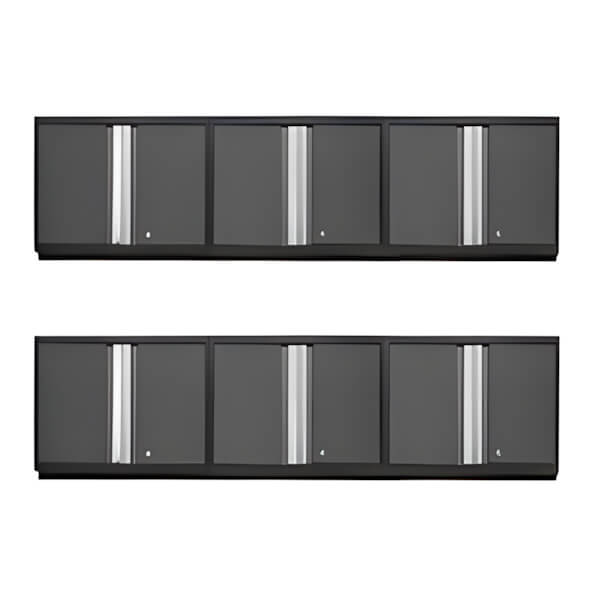 NewAge Garage Cabinets 6 x PRO Series Grey Wall Cabinets-52000-6-Garage Giant