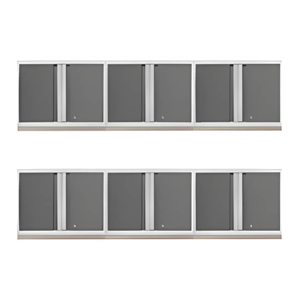 NewAge Garage Cabinets 6 x PRO Series Platinum Wall Cabinets-52400-6-Garage Giant