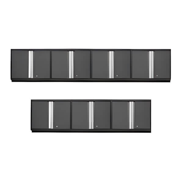 NewAge Garage Cabinets 7 x PRO Series Grey Wall Cabinets-52000-7-Garage Giant