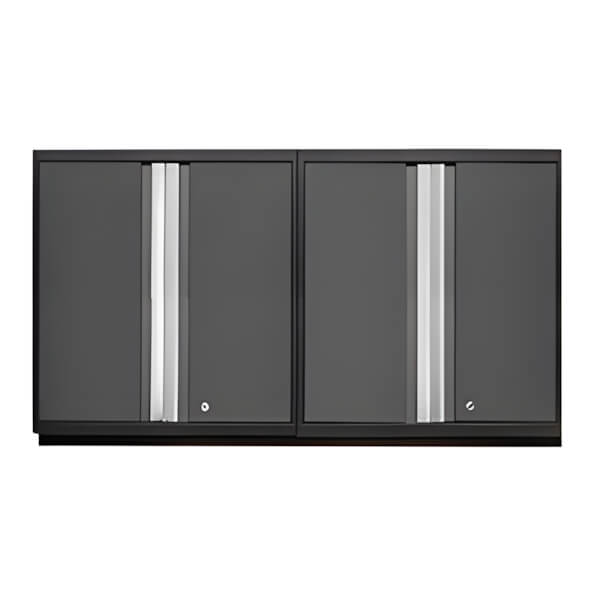 NewAge Garage Cabinets 2 x PRO Series Grey Tall Wall Cabinets-52015-2-Garage Giant