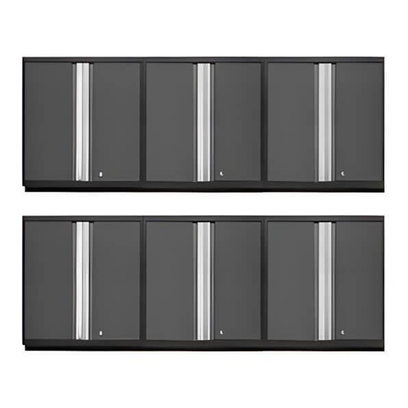 NewAge Garage Cabinets 6 x PRO Series Grey Tall Wall Cabinets-52015-6-Garage Giant