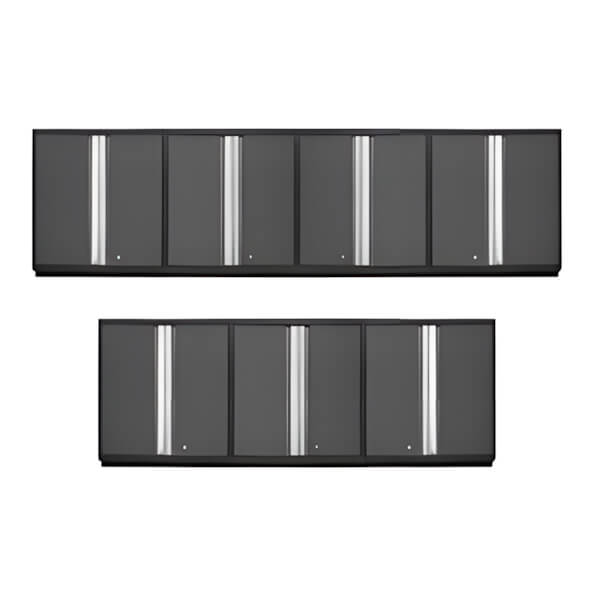 NewAge Garage Cabinets 7 x PRO Series Grey Tall Wall Cabinets-52015-7-Garage Giant