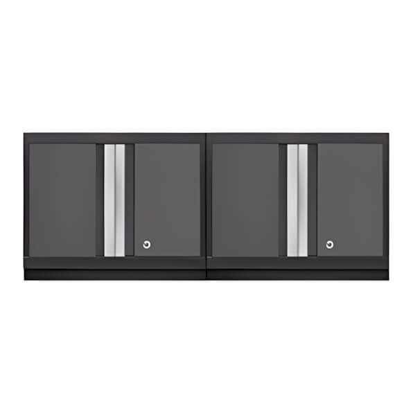 NewAge Garage Cabinets 2 x BOLD Series Grey Wall Cabinets-50000-2-Garage Giant