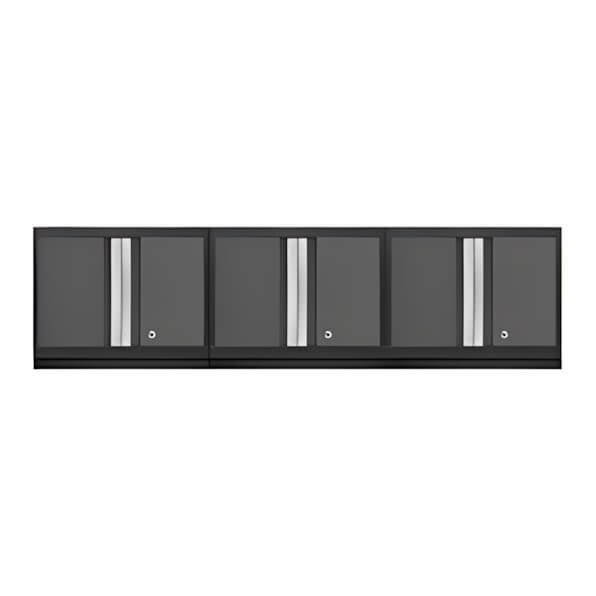 NewAge Garage Cabinets 3 x BOLD Series Grey Wall Cabinets-50000-3-Garage Giant