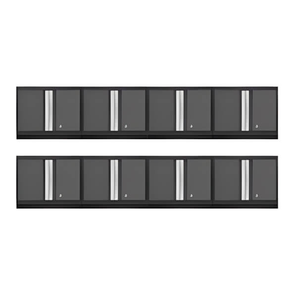 NewAge Garage Cabinets 8 x BOLD Series Grey Wall Cabinets-50000-8-Garage Giant