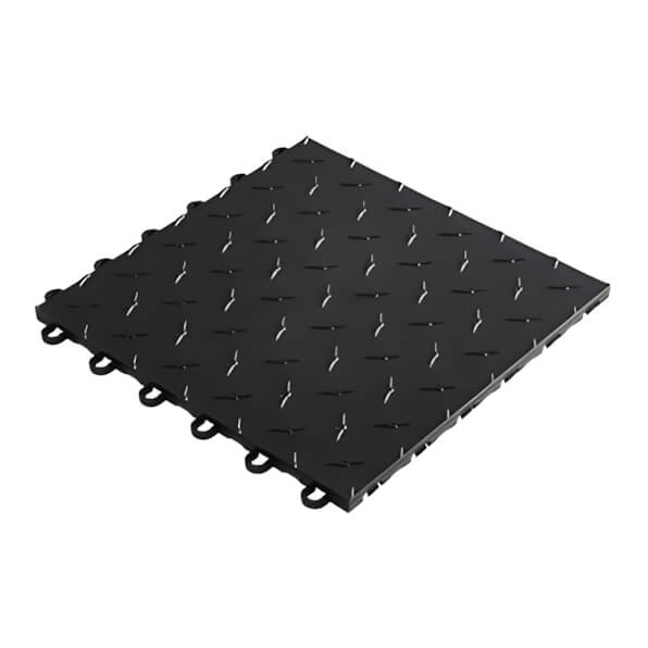 Speedway Tile 12 x 12-Inch Black Garage Floor Tile (50 Pack)-SPEED-DMD-JB-50-Garage Giant