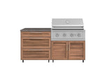 NewAge Outdoor Kitchens Stainless Steel 4-Piece Cabinet Set with Casters and 3 Drawer, Grill Cabinet, Performance Grill, Countertop-72187-Garage Giant 