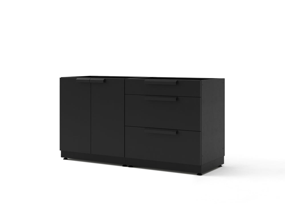NewAge Outdoor Kitchens Stainless Steel 2-Piece Cabinet Set with 3-Drawer Cabinet and 2-Door Cabinet-67689-Garage Giant