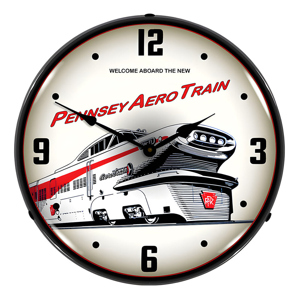 Collectable Sign and Clock Pennsey Aero Train Backlit Wall Clock-1712821-Garage Giant