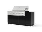 NewAge Outdoor Kitchens Outdoor Grill Island Aluminum 5-Piece Cabinet Set with 1-Door, Grill Cabinet, Dual Side Burner and Platinum Grill - (Liquid Propane) | Garage Giant 