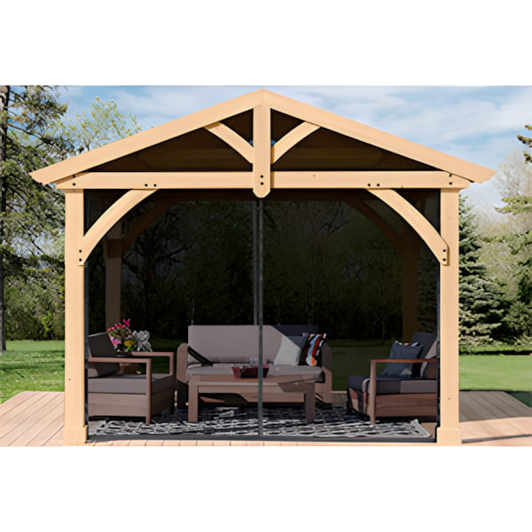 Yardistry 11 x 13 Carolina Pavilion Mesh Netting - Thumbnail 4