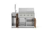 NewAge Outdoor Kitchens Outdoor Grill Island Stainless-Steel Louvered Doors 3-Piece Cabinet Set with Sink, Grill Cabinet and Performance Grill-75356-Garage Giant 