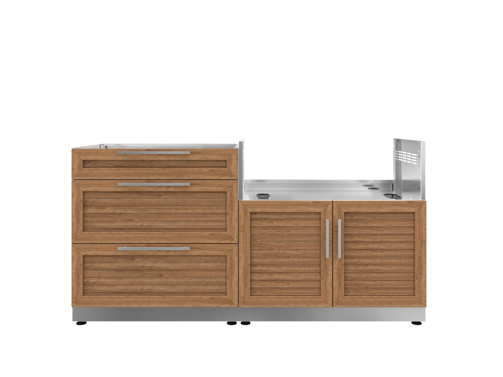 NewAge Outdoor Kitchens Stainless Steel 2-Piece Cabinet set with 3 Drawer and Grill Cabinet-67614-Garage Giant