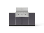 NewAge Outdoor Kitchens Outdoor Grill Island Aluminum 6-Piece Cabinet Set with 1 Door, Grill Cabinet, Performance Grill and Countertops - (Liquid Propane) 