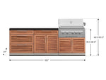 NewAge Outdoor Kitchens Stainless-Steel 5-Piece Cabinet Set with 3 Drawer, 2-Door with Drawer, Grill Cabinet, Platinum Grill and Countertop-71323-Garage Giant 