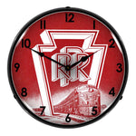Collectable Sign and Clock Pennsylvania Railroad Backlit Wall Clock-1802839-Garage Giant 