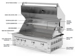 NewAge Outdoor Kitchens Outdoor Grill Island Stainless-Steel Louvered 5-Piece Cabinet Set with Sink, 3 Drawer, Grill Cabinet, Platinum Grill and Stainless Steel Countertop - (Liquid Propane) 