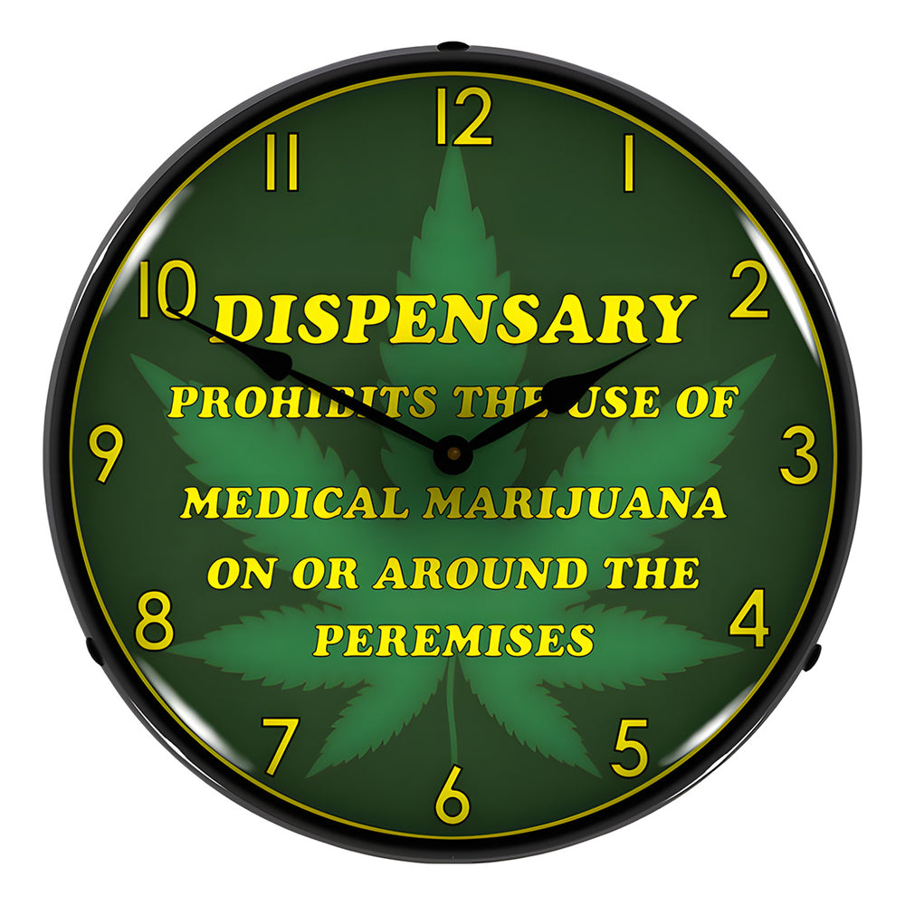Collectable Sign and Clock Medical Marijuana Dispensary Backlit Wall Clock-1806851-Garage Giant