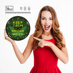 Collectable Sign and Clock Keep Calm and Smoke Weed Backlit Wall Clock-1806852-Garage Giant 