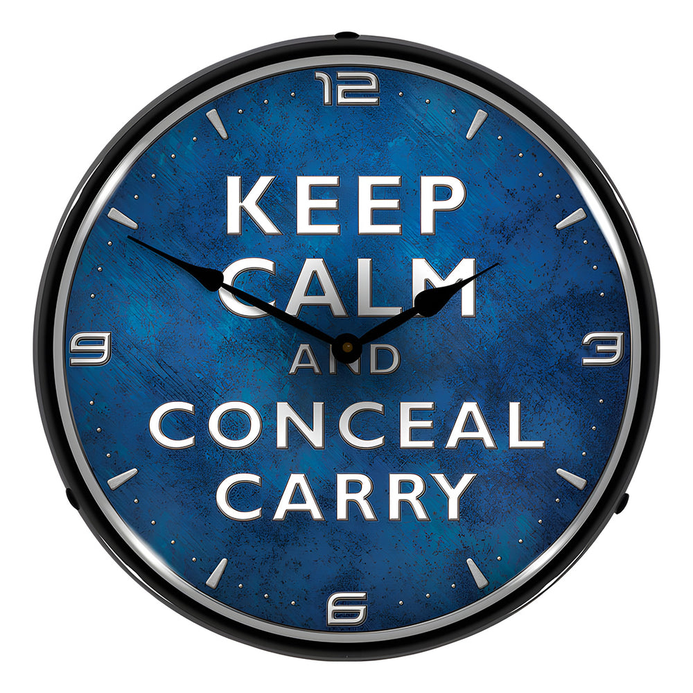 Collectable Sign and Clock Keep Calm and Conceal Carry Backlit Wall Clock-1807871-Garage Giant