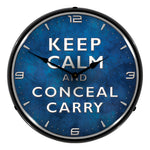 Collectable Sign and Clock Keep Calm and Conceal Carry Backlit Wall Clock-1807871-Garage Giant 