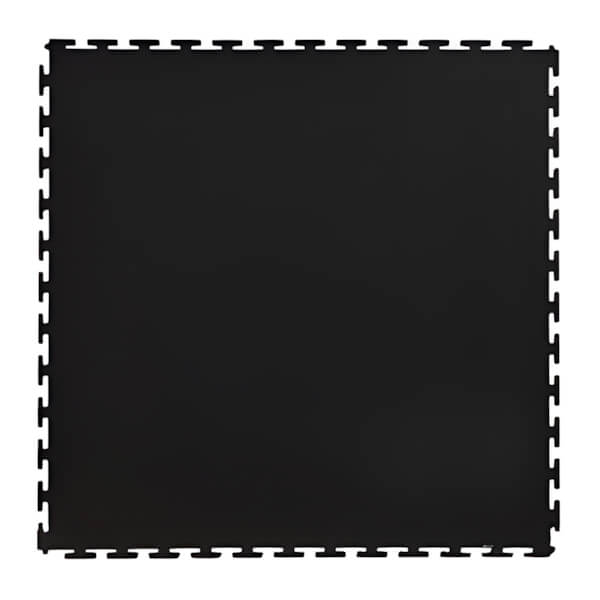 Lock-Tile 7mm Black PVC Smooth Tile (30 Pack)-SM001-30-Garage Giant