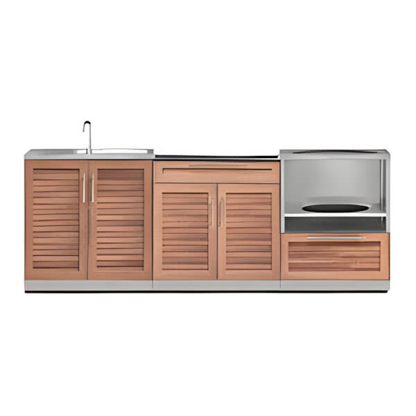 NewAge Outdoor Kitchens Grove 3-Piece Outdoor Kitchen Set (No Countertop)-66623-Garage Giant