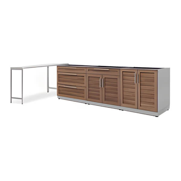 NewAge Outdoor Kitchens Grove 4-Piece Outdoor Kitchen Set (No Countertop)-66684-Garage Giant