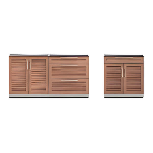 NewAge Outdoor Kitchens Grove 3-Piece Outdoor Kitchen Set (No Countertop)-66698-Garage Giant