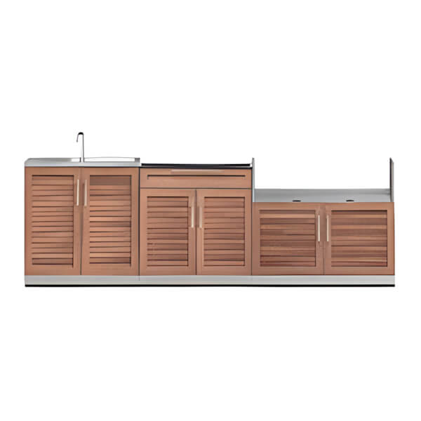 NewAge Outdoor Kitchens Grove 3-Piece Outdoor Kitchen Set (No Countertop)-66719-Garage Giant